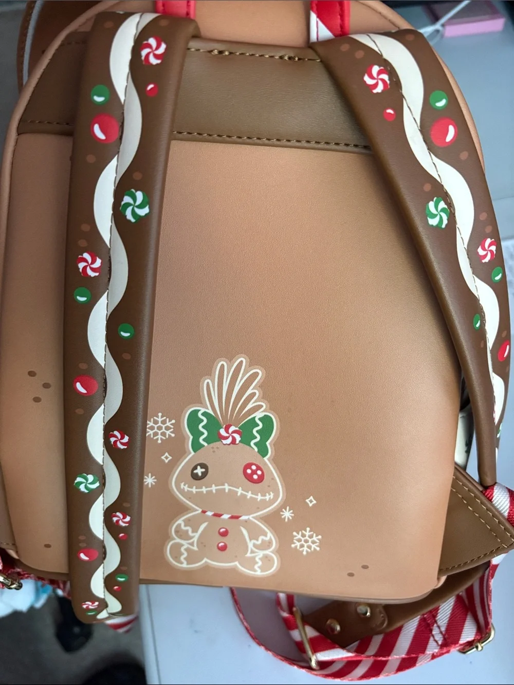 Disney Loungefly Brown Stitch Gingerbread Scented Mini Backpack